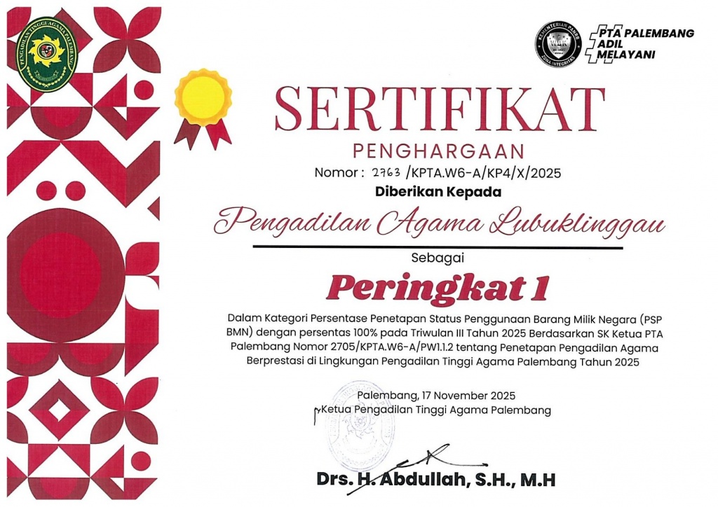 Sertifikat Penghargaan Triwulan III Pengadilan Agama Lubuk Linggau_9.jpg